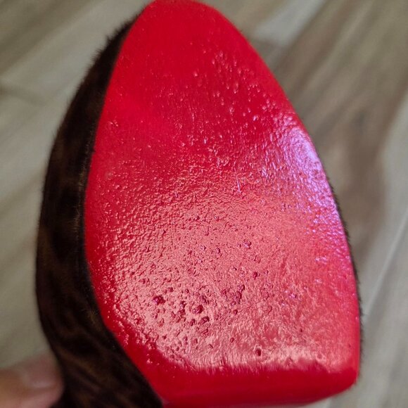 Christian Louboutin Bibi 140 Leopard Mini Chad Pumps Eur. 37 - Picture 10 of 11